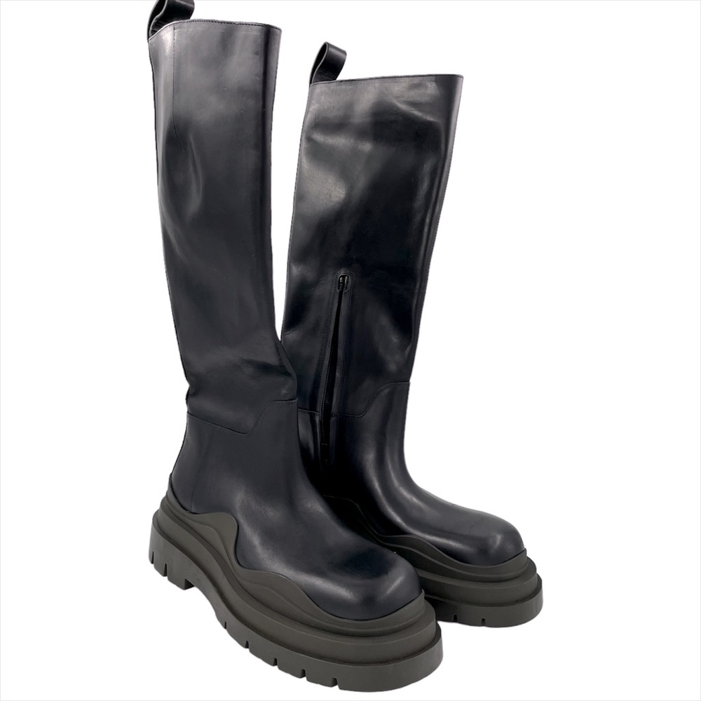 NEW Botegga Veneta Tall Lug Sole Leather Boots - Picture 6 of 12